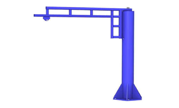 feature free standing work station jib cranes